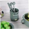 Abaodam Dinosaur Theme Boy Girl Tableware Set Eco-friendly Meal Plate Bowl Cup Spoon Fork Chopsticks Durable Lightweight Dinnerware for Boy Girl Green Set view 4