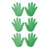 Hand Shaped Floor Markers 3 Pairs PVC Non Slip Spot Markers for Preschool Education and Kindergarten Activities (Orange), Enhances Coordination and Fun (Green) view 1