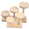 DECHOUS 2pcs Wooden Tiered Display Stand Figures Efficient Space-saving Shelf Riser Rack Sturdy Wood Construction Easy Installation for Home and Office view 1