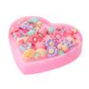 VICASKY Child Ring Toy 24pcs Girls Rhine Gem Rings Plastic Jewelry Set Heart Box Birthday Kids view 1