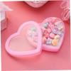VICASKY Child Ring Toy 24pcs Girls Rhine Gem Rings Plastic Jewelry Set Heart Box Birthday Kids view 2