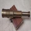 Amtique Brown Brass Telescope with Wooden Box Maritime Ship Instrument Spyglass Pirate Home Decor Best Gift Item view 1