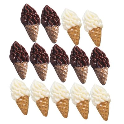 BESTonZON 24pcs Realistic Artificial Ice Cream Model Lifelike Fake Dessert Props for Miniature Display Photography and Home Decor Vibrant Colors for Dollhouses and Shops