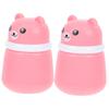 FOMIYES 2pcs Cartoon Powder Puff Box Adorable Bear Design Durable Talcum Powder Container Carry for Home and Travel Use for Care view 1