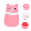FOMIYES 2pcs Cartoon Powder Puff Box Adorable Bear Design Durable Talcum Powder Container Carry for Home and Travel Use for Care view 3