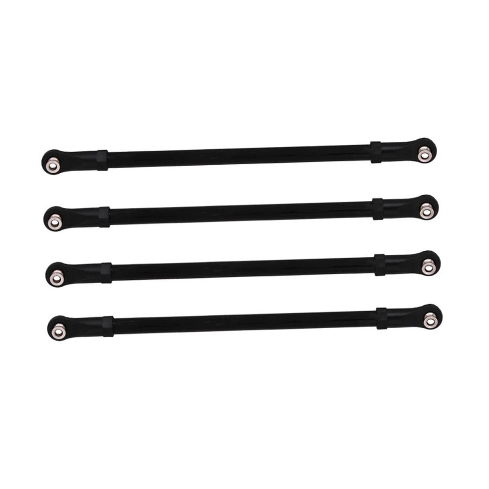 BESTonZON 8pc Aluminum Alloy Pull Rod for Rc Crawler Car Models Compatible Metal Spare Parts Black