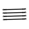 BESTonZON 8pc Aluminum Alloy Pull Rod for Rc Crawler Car Models Compatible Metal Spare Parts Black view 1