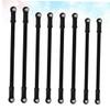 BESTonZON 8pc Aluminum Alloy Pull Rod for Rc Crawler Car Models Compatible Metal Spare Parts Black view 2