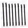 BESTonZON 8pc Aluminum Alloy Pull Rod for Rc Crawler Car Models Compatible Metal Spare Parts Black view 3