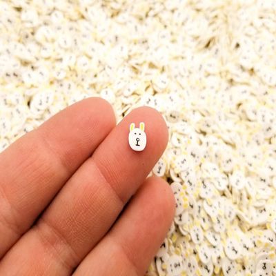 Bunny, Dog or Polar Bear Polymer Clay Sprinkles, Animal Sprinkles, Fimo Fake Sprinkle Mix, Decoden Funfetti Jimmies (White, Container)