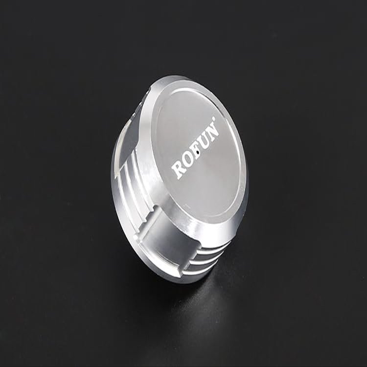 Ancalos CNC machined all metal fuel tank cap with rubber seal kit ForROVAN KM HPI BAJA 5B LOSI 5IVE-T ROFUN LT - (Color: SILVER)