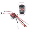 550 55T Brushed Motor, High Power 55T Brushed Motor 60A ESC Set Controller Combo for 1/10 RC Truck Car Axial HSP HPI Etc view 3