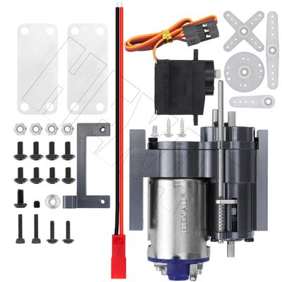 Ancalos MN WPL All Metal 2 Speed GearBox Transmission Speed Change ForC14 C24 B14 B36 CB05s D90 FJ45 MN99S RC Car Upgrade Parts - (Color: Titanium 1 set, CN)