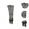 Colaxi 1:87 HO Scale Train Track Model, Toys Accessory, Railway Accessories, Sand Table Landscape, RC Railway Track Switch, Left Turn view 2