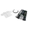 14.5 inch Doll Outfit-School Plaid Jumper include Blouse and Matching Headband/Add on Option: Sock and Shoe (Doll is not included) (Jumper Only, Plaid 45) view 1