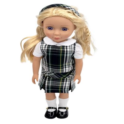14.5 inch Doll Outfit-School Plaid Jumper include Blouse and Matching Headband/Add on Option: Sock and Shoe (Doll is not included) (Jumper,White Sock,Shiny Shoe, Plaid 61)
