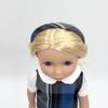 14.5 inch Doll Outfit-School Plaid Jumper include Blouse and Matching Headband/Add on Option: Sock and Shoe (Doll is not included) (Jumper Only, Plaid 32) view 4