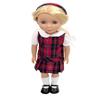 14.5 inch Doll Outfit-School Plaid Jumper include Blouse and Matching Headband/Add on Option: Sock and Shoe (Doll is not included) (Jumper Only, Plaid 65) view 2