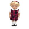 14.5 inch Doll Outfit-School Plaid Jumper include Blouse and Matching Headband/Add on Option: Sock and Shoe (Doll is not included) (Jumper,White Sock,Shiny Shoe, Plaid 65) view 1