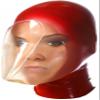 monbvxcerk Latex Party Hood Seamless Breath Control Breath Play Suffocating Rubber Mask Cosplay (Black, S) view 2