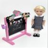 14.5 inch Doll Outfit-School Plaid Jumper include Blouse and Matching Headband/Add on Option: Sock and Shoe (Doll is not included) (Jumper Only, Gray) view 2