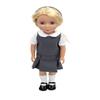 14.5 inch Doll Outfit-School Plaid Jumper include Blouse and Matching Headband/Add on Option: Sock and Shoe (Doll is not included) (Jumper,White Sock,Shiny Shoe, Gray) view 1