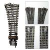HO Scale Train Track Model 1/87 DIY Modified Train Scene, Educational Sand Table Landscape, Railway Track Switch, Accessories, Left Turn view 4