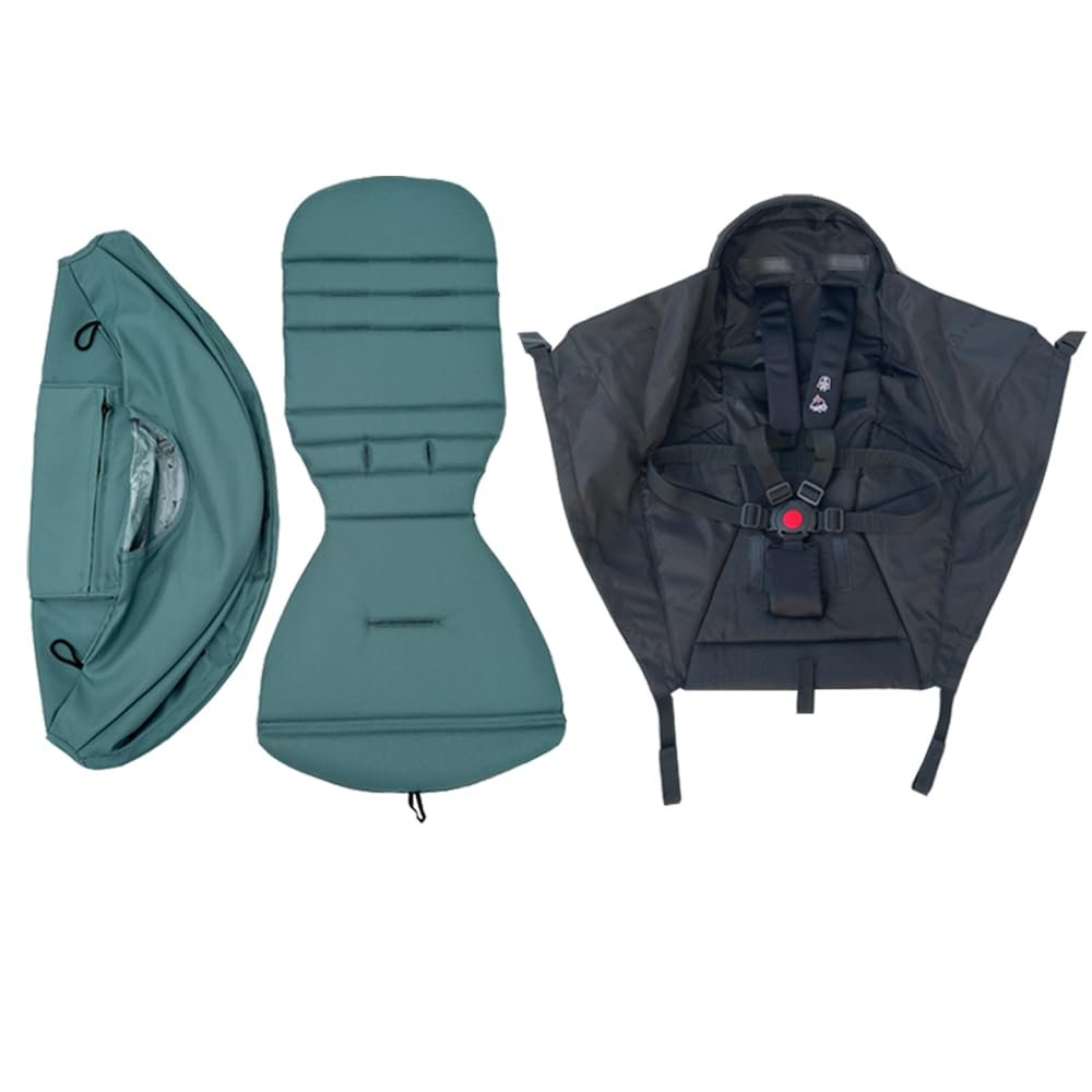 Stroller Accessories Canopy, Seat Cushion & Seat Base Compatible with Babyzen YOYO Strollers, Pushchair Accessories Replacement Kit, Waterproof Fabric (Aqua Blue)