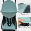 Stroller Accessories Canopy, Seat Cushion & Seat Base Compatible with Babyzen YOYO Strollers, Pushchair Accessories Replacement Kit, Waterproof Fabric (Aqua Blue) view 3