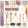 Celinebella Hair Tinsel Kit 8 Packs Rainbow Color 2000 Strands Heat Resistant 320F Complete Tool Kit for Women Teens Party Festival Concert Halloween Cosplay Hair Accessories view 2