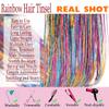 Celinebella Hair Tinsel Kit 8 Packs Rainbow Color 2000 Strands Heat Resistant 320F Complete Tool Kit for Women Teens Party Festival Concert Halloween Cosplay Hair Accessories view 4