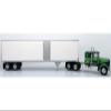1976 W 900 A Tractor with Dry Goods Trailer Green Metallic with Light Green Graphics Vintage Heavy Haul Truck Collection 1/43 Diecast Model by Iconic Replicas 43-0591 view 1
