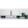1976 W 900 A Tractor with Dry Goods Trailer Green Metallic with Light Green Graphics Vintage Heavy Haul Truck Collection 1/43 Diecast Model by Iconic Replicas 43-0591 view 3