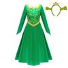 Dressy Daisy Little Girls Princess Ogre Halloween Costume Birthday Party Dress Up Green Gown with Ears & Crown Size 10-12 view 1