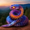 3D Printed Animals Set 3D Printed Snake Toys 3D Printed Articulated Flexible Fidget Toy 3D Printed Animals Exquisite Cute Pet Toy Children/Adults Fidget Toys (Purple, 17.7) view 2