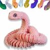 3D Printed Animals Set 3D Printed Snake Toys 3D Printed Articulated Flexible Fidget Toy 3D Printed Animals Exquisite Cute Pet Toy Children/Adults Fidget Toys (Pink, 23.6) view 1