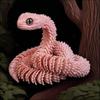 3D Printed Animals Set 3D Printed Snake Toys 3D Printed Articulated Flexible Fidget Toy 3D Printed Animals Exquisite Cute Pet Toy Children/Adults Fidget Toys (Pink, 23.6) view 2