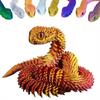 3D Printed Animals Set 3D Printed Snake Toys 3D Printed Articulated Flexible Fidget Toy 3D Printed Animals Exquisite Cute Pet Toy Children/Adults Fidget Toys (Red, 23.6) view 1