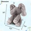 Dimple Emery Peek A Boo Elephant Toy, Interactive Singing Stuffed Elephant Plush with Moving Ears, Musical Stuffed Animal for Babies and Toddlers, Adorable Baby Toy - Adorable Gift for Grandchild view 2