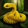 3D Printed Animals Set 3D Printed Snake Toys 3D Printed Articulated Flexible Fidget Toy 3D Printed Animals Exquisite Cute Pet Toy Children/Adults Fidget Toys(17.7 Yellow) view 2