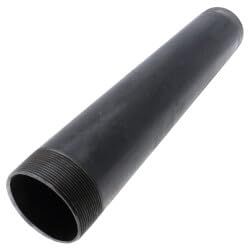 4" x 24" Black Nipple