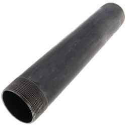 3" x 18" Black Nipple
