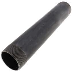 3" x 18" Black Nipple