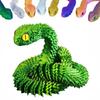 3D Printed Animals Set 3D Printed Snake Toys 3D Printed Articulated Flexible Fidget Toy 3D Printed Animals Exquisite Cute Pet Toy Children/Adults Fidget Toys (Green, 17.7) view 1