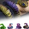 3D Printed Animals Set 3D Printed Snake Toys 3D Printed Articulated Flexible Fidget Toy 3D Printed Animals Exquisite Cute Pet Toy Children/Adults Fidget Toys (Green, 17.7) view 4
