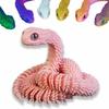 3D Printed Animals Snake Toys, 3D Printed Snake Movable Joint ,3D Printed Fidget Toys for Home Office Decor, 3D Printed Animals Toy Adults Fidget Toys (Pink, M) view 1