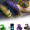 3D Printed Animals Snake Toys, 3D Printed Snake Movable Joint ,3D Printed Fidget Toys for Home Office Decor, 3D Printed Animals Toy Adults Fidget Toys (Fluorescent Blue, M) view 4