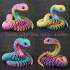 3D Printed Animals Snake Toys, 3D Printed Snake Movable Joint ,3D Printed Fidget Toys for Home Office Decor, 3D Printed Animals Toy Adults Fidget Toys (Candy, S) view 2