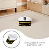 Cabilock Adjustable Captain Hat for Kids Navy Sailor Cap Lightweight Breathable Costume Accessory for Halloween Parties and Role Play view 2