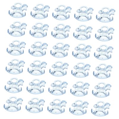 GARVALON 48pcs Rocking Horse Acrylic Shower Decorations Cute Party Favors for Gender Reveal Nursery Decor Versatile Table Centerpiece for Boy Girl Celebrations
